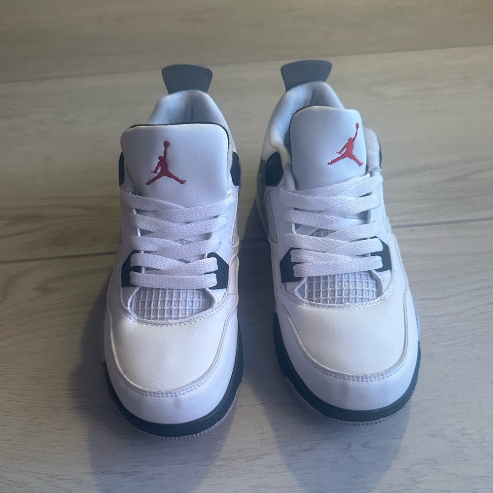 Jordan Kids White and Black Sneakers